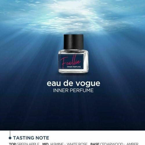 Foellie inner perfume bottle with underwater backdrop