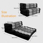 3 fold zafu meditation cushion medium size red Foldable Thai floor cushion with size dimensions