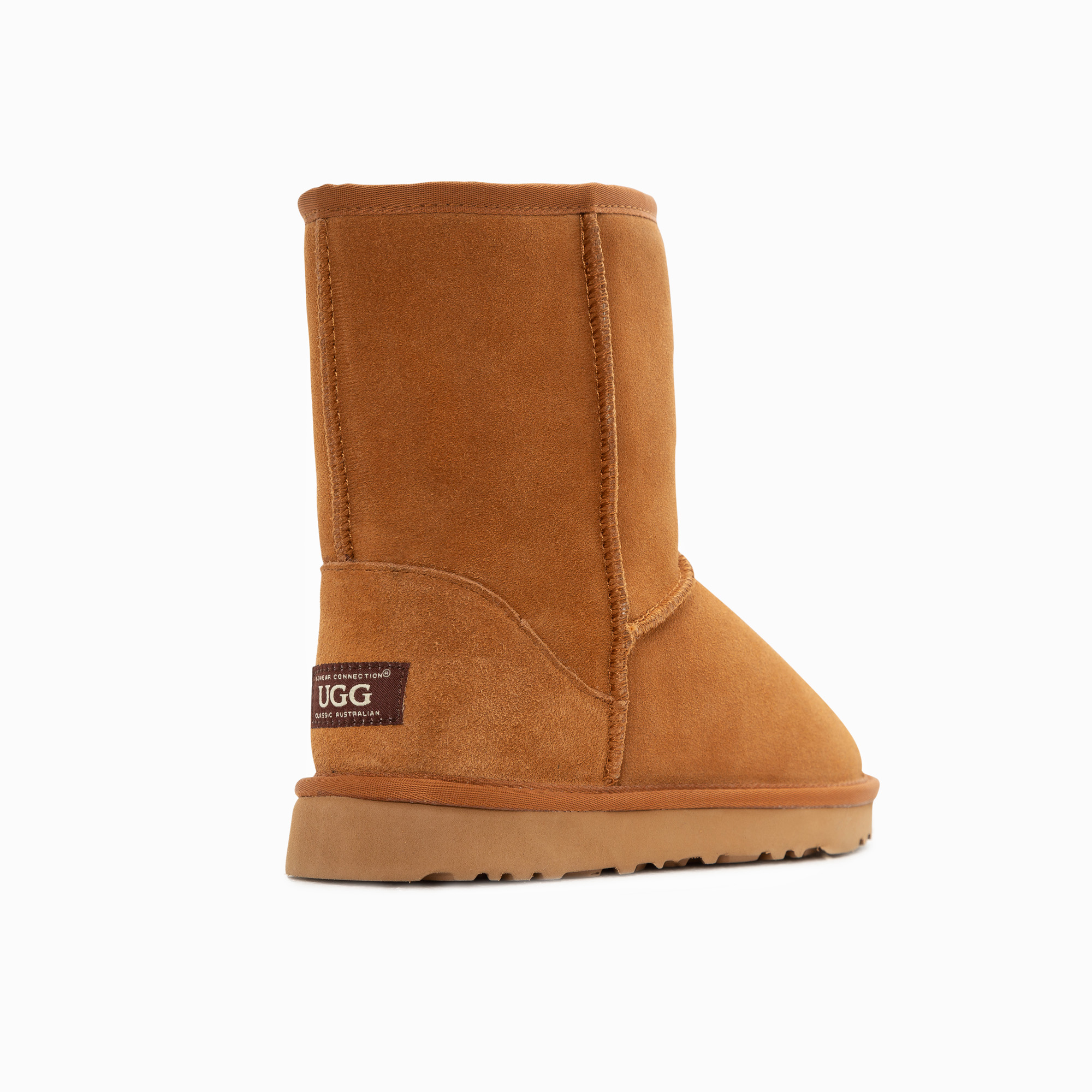 Chestnut suede UGG mid-calf boot