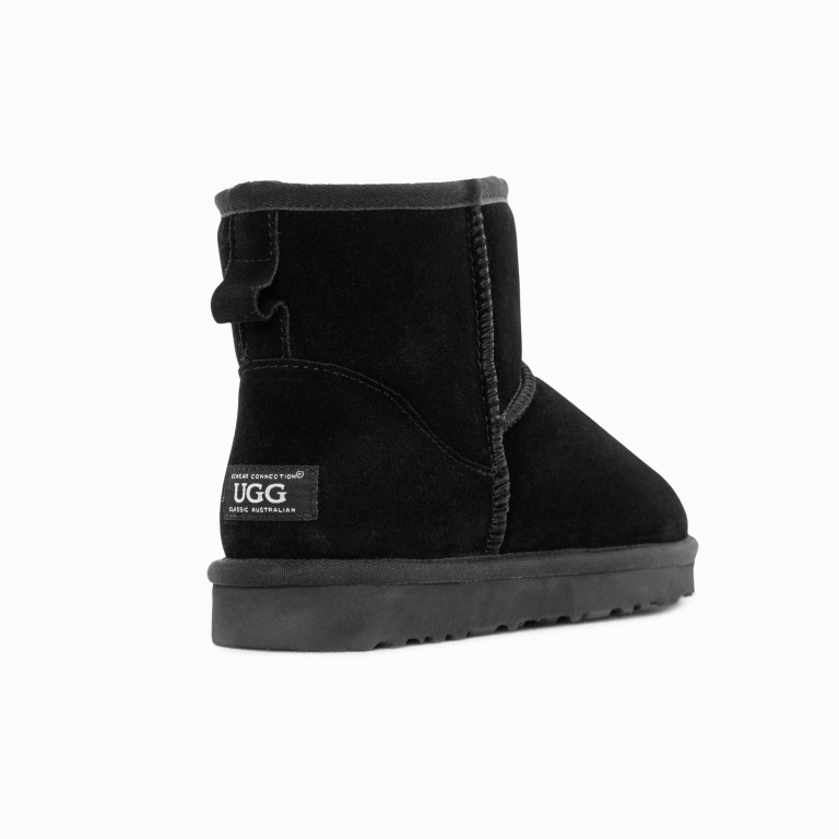 Black UGG classic suede ankle boot
