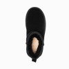 ugg boots genuine australian sheepskin unisex mini classic suede (black, eu42) Black suede ankle boot with shearling lining