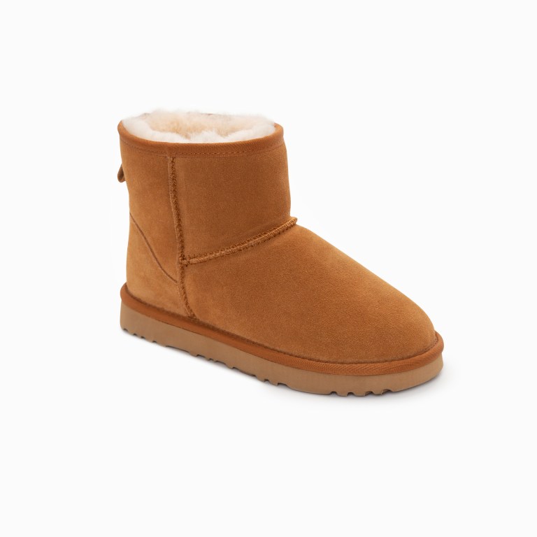 v317 ob664 chestnut 39 94888 01.jpg Tan suede ankle boot with shearling lining
