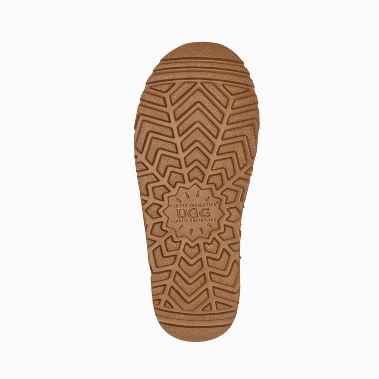 ugg boots genuine australian sheepskin unisex mini classic suede (chestnut, eu39) Brown UGG boot sole tread pattern