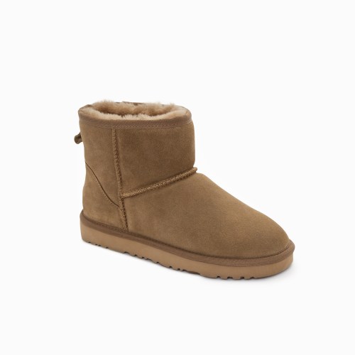 v317 ob664 olive 40 94899 00.jpg Tan suede ankle boot with shearling lining