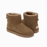 Brown suede UGG boots with shearling lining