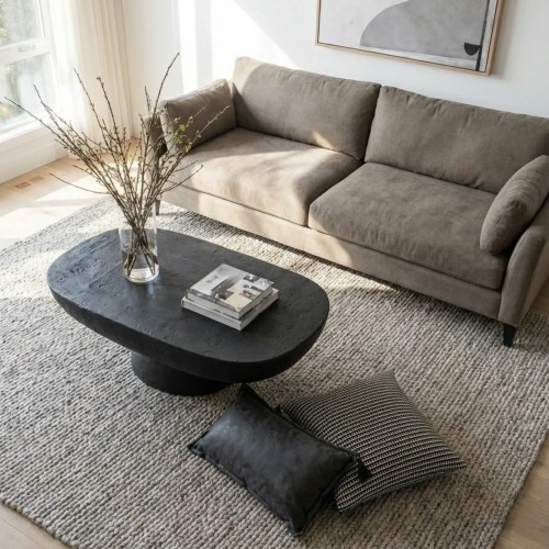 v355 ia ct kor bla 00.webp Modern living room with beige sofa and black table