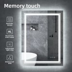 Illuminated bathroom mirror with demister and light strip