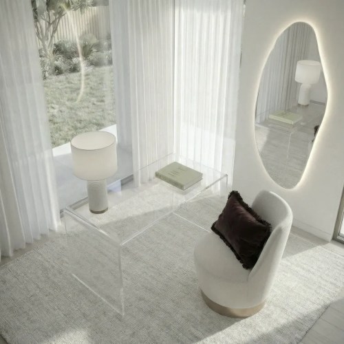 v355 ia sm opa fra 00.webp Minimalist home office with acrylic desk and chair