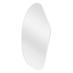 interior ave opal irregular led wall mirror – backlit statement mirror Abstract white oval shape on plain background