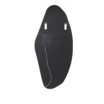interior ave opal irregular led wall mirror – backlit statement mirror Back of black oval wall mirror