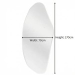 interior ave opal irregular led wall mirror – backlit statement mirror Oval white mirror with dimensions 170cm by 70cm