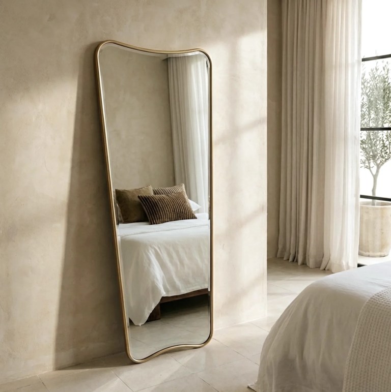 v355 ia sm pie gol 00.webp Curved floor mirror in minimalist beige bedroom