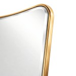 interior ave pierre full length gold frame wall mirror — classic statement Close-up of gold-framed mirror corner