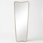 interior ave pierre full length gold frame wall mirror — classic statement Tall gold-framed wavy full-length mirror