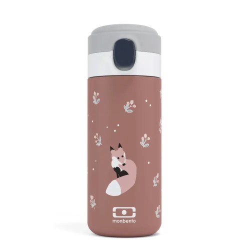 Fox illustrated reusable water bottle