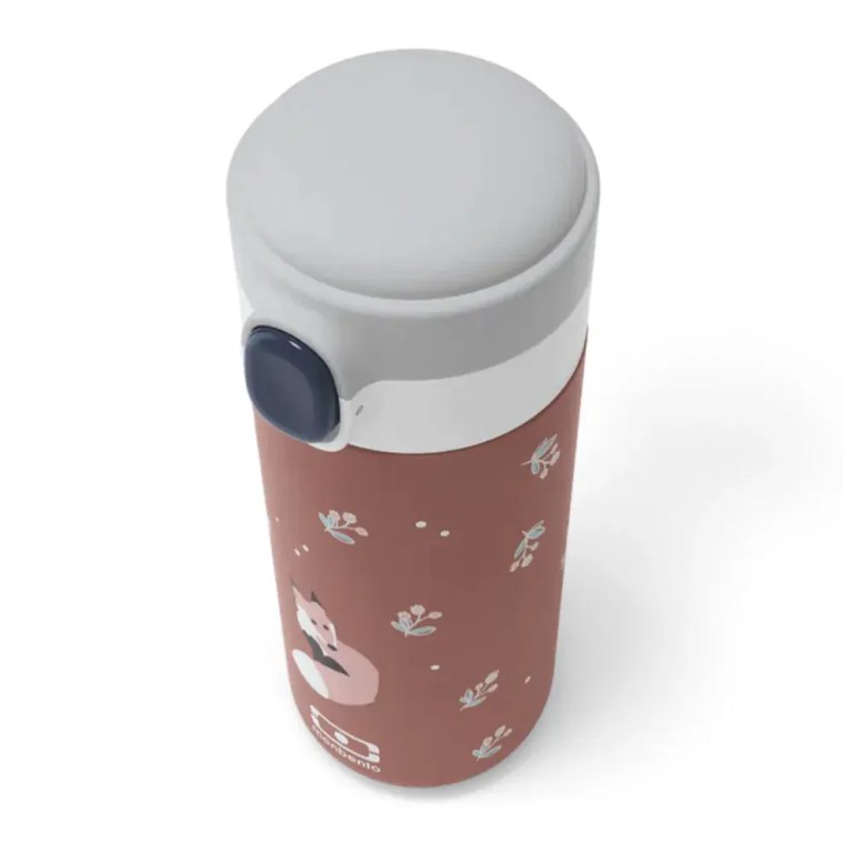 monbento mb pop insulated bottle fox Brown insulated drink bottle with fox design