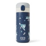 v398 mo 36334125 00.webp Navy kids water bottle with fox illustrations