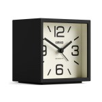 newgate cube mantel clock black Black cube mantel clock with cream dial