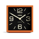 v398 ng almcub358po 00.webp Orange square desk clock with black face