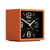 Orange cube desk clock with black face