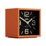 newgate cube mantel clock pumpkin orange Orange cube desk clock with black face