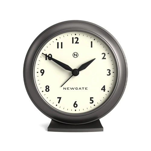 Black mantel clock with cream face