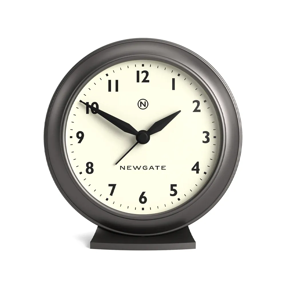 Black mantel clock with cream face