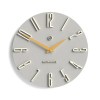 Modern grey wall clock with gold hands