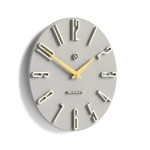 newgate empire state wall clock grey Modern grey wall clock with yellow hands