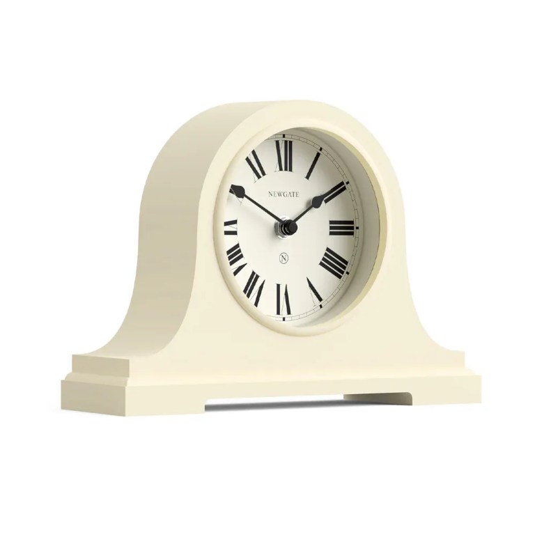 newgate broadway mantel clock vanilla cream Cream mantel clock with Roman numerals