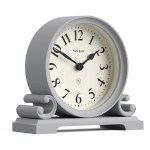 newgate divisadero mantel clock clock grey Grey mantel clock with white face and black numerals