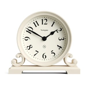 Cream Newgate mantel clock showing 10:10
