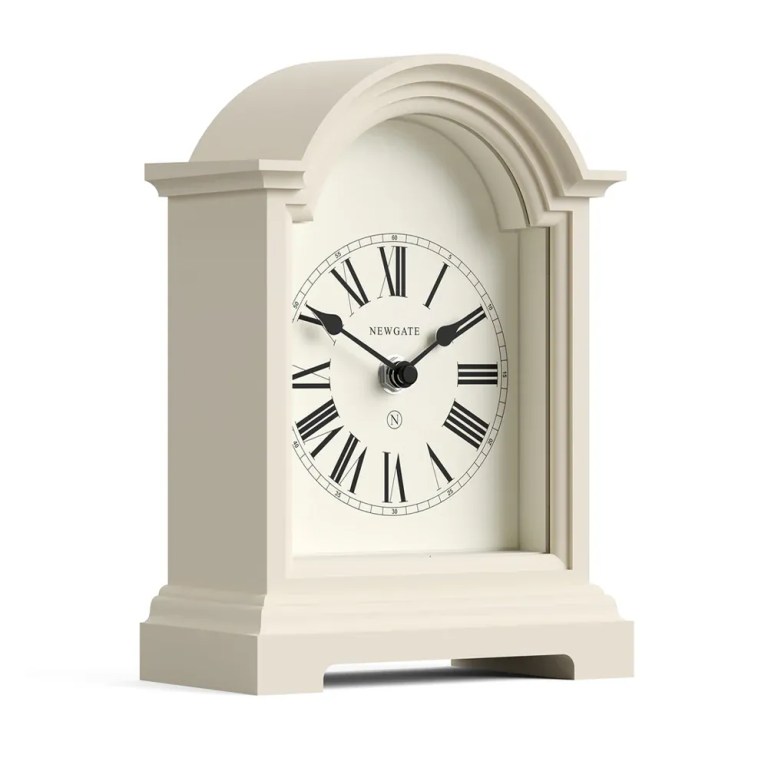 newgate fillmore mantel clock vanilla cream Cream arched mantel clock with Roman numerals