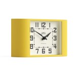newgate mini metro mantel clock yellow Yellow rectangular mantel clock with white face