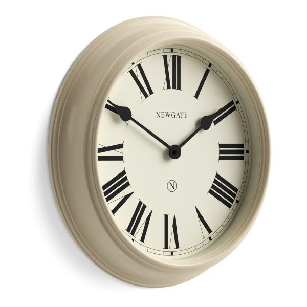 newgate notting hill wall clock vanilla cream Beige wall clock with Roman numerals