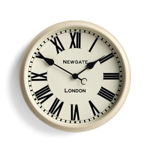 Cream wall clock with Roman numerals