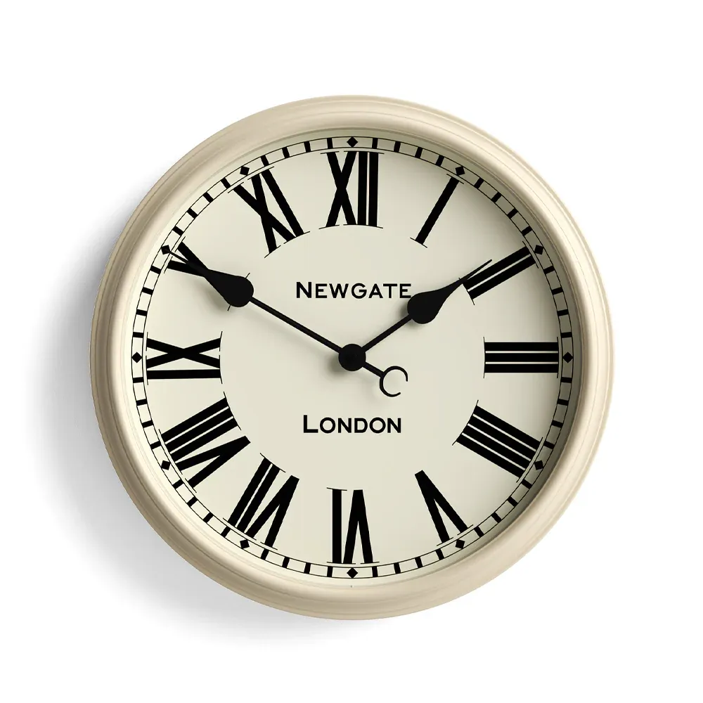 Cream wall clock with Roman numerals