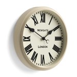 Beige wall clock with Roman numerals