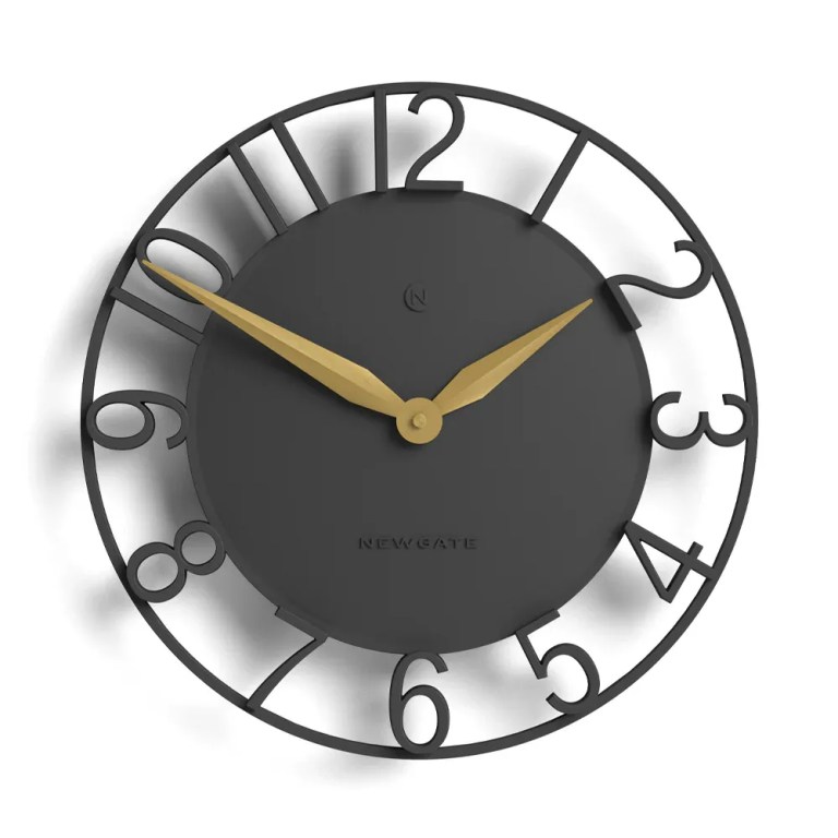 v398 ng timet bgy 00.webp Modern black wall clock with gold hands