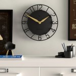 newgate time traveller wall clock black Modern black wall clock above minimalist desk