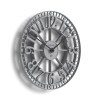 Large grey modern wall clock with bold numerals