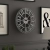 Decorative grey wall clock with large numerals