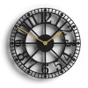 v398 ng wareh k 00.webp Black metal Roman numeral wall clock