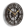 Large vintage metal wall clock with Roman numerals