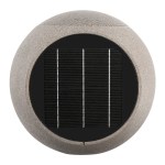 victrola zen premium solar garden speaker Round concrete solar garden light with panel