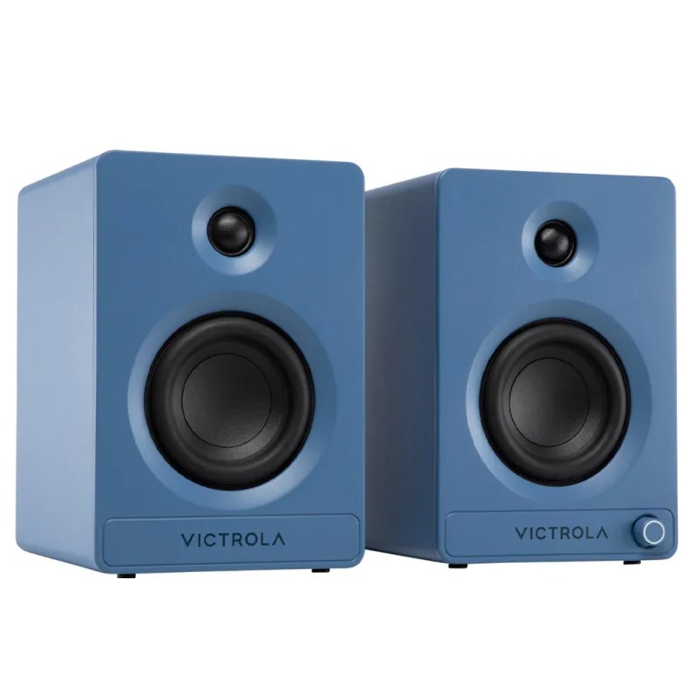 v398 vps 400 blu int 00.webp Pair of blue Victrola bookshelf speakers