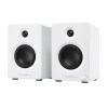 Pair of white Victrola bookshelf speakers