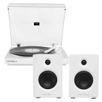 v398 vpt 800 wht bun 00.webp White Victrola turntable with matching bookshelf speakers