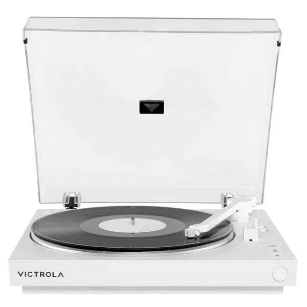 v398 vpt 800 wht int 00.webp White Victrola turntable with clear dust cover