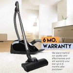 turbo head for miele vacuum cleaners tuboteq equivalent turbo brush Canister vacuum cleaner on carpet with warranty text